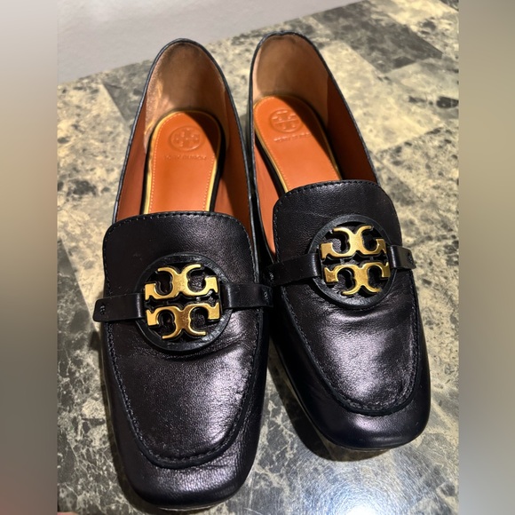 Tory Burch Shoes - Tory Burch Black and Gold Loafers
